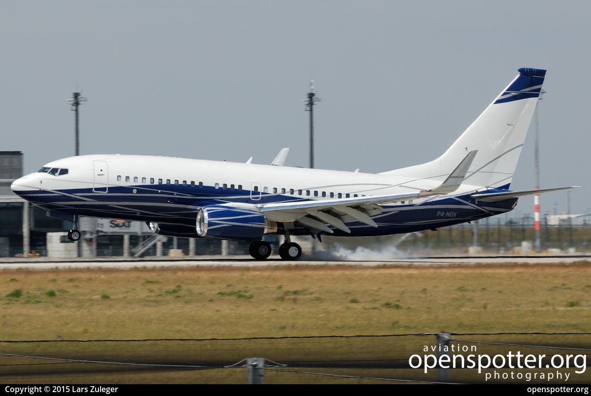 P4-NGK - Private / Untitled Boeing 737-7H3 (BBJ) Winglets at Berlin-Schönefeld International Airport (SXF/EDDB) taken by Lars Zuleger | openspotter.org | ID: 25753