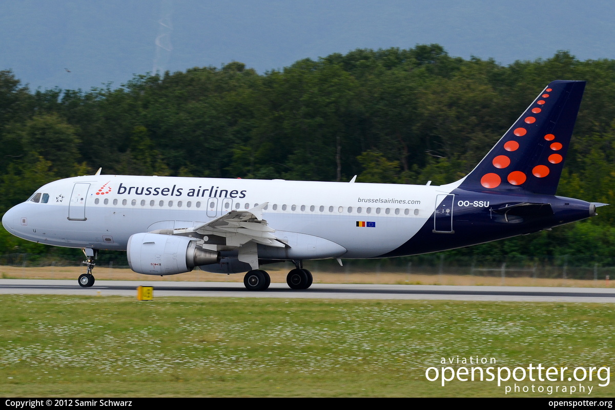 OO-SSU - Brussels Airlines Airbus A319-111 at Cointrin International Airport (GVA/LSGG) taken by Samir Schwarz | openspotter.org | ID: 3977