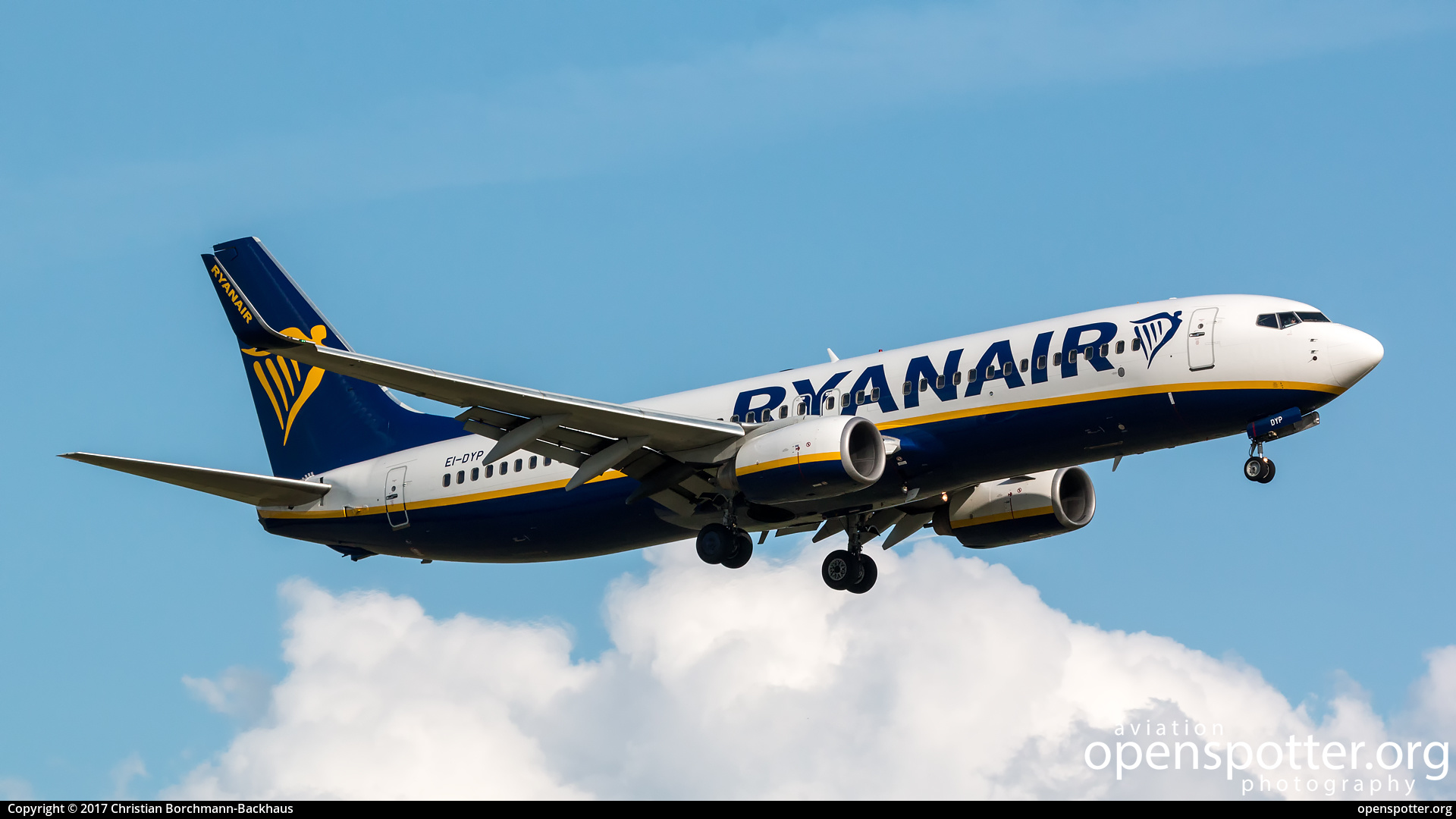 EI-DYP - Ryanair Boeing 737-8AS(WL) at Berlin-Schönefeld International Airport (SXF/EDDB) taken by Christian Borchmann-Backhaus | openspotter.org | ID: 70425