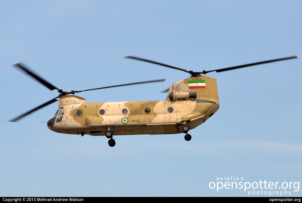 5-9303 - Iran Air Force Boeing Vertol CH-47C Chinook at Mehrabad International Airport (THR/OIII) taken by Mehrad Andrew Watson | openspotter.org | ID: 6462