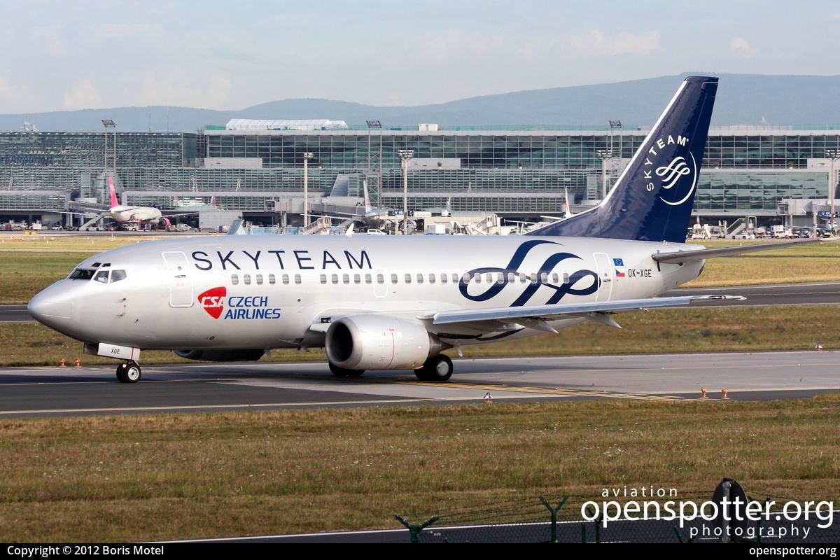 OK-XGE - Czech Airlines Boeing 737-55S at Frankfurt International Airport (FRA/EDDF) taken by Boris Motel | openspotter.org | ID: 3900