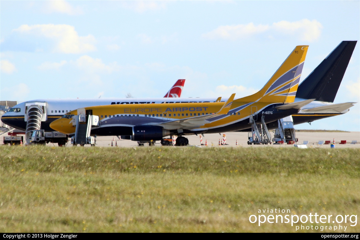 F-GZTC - Europe Airpost Boeing 737-73V(WL) at Leipzig/Halle Airport (LEJ/EDDP) taken by Holger Zengler | openspotter.org | ID: 10879