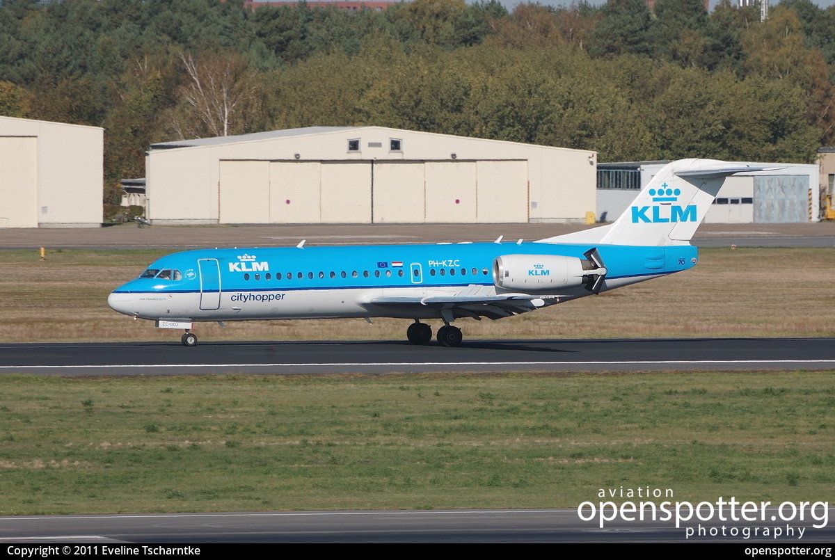 PH-KZC - KLM Cityhopper Fokker F70 at Berlin-Tegel Airport (TXL/EDDT) taken by Eveline Tscharntke | openspotter.org | ID: 1763