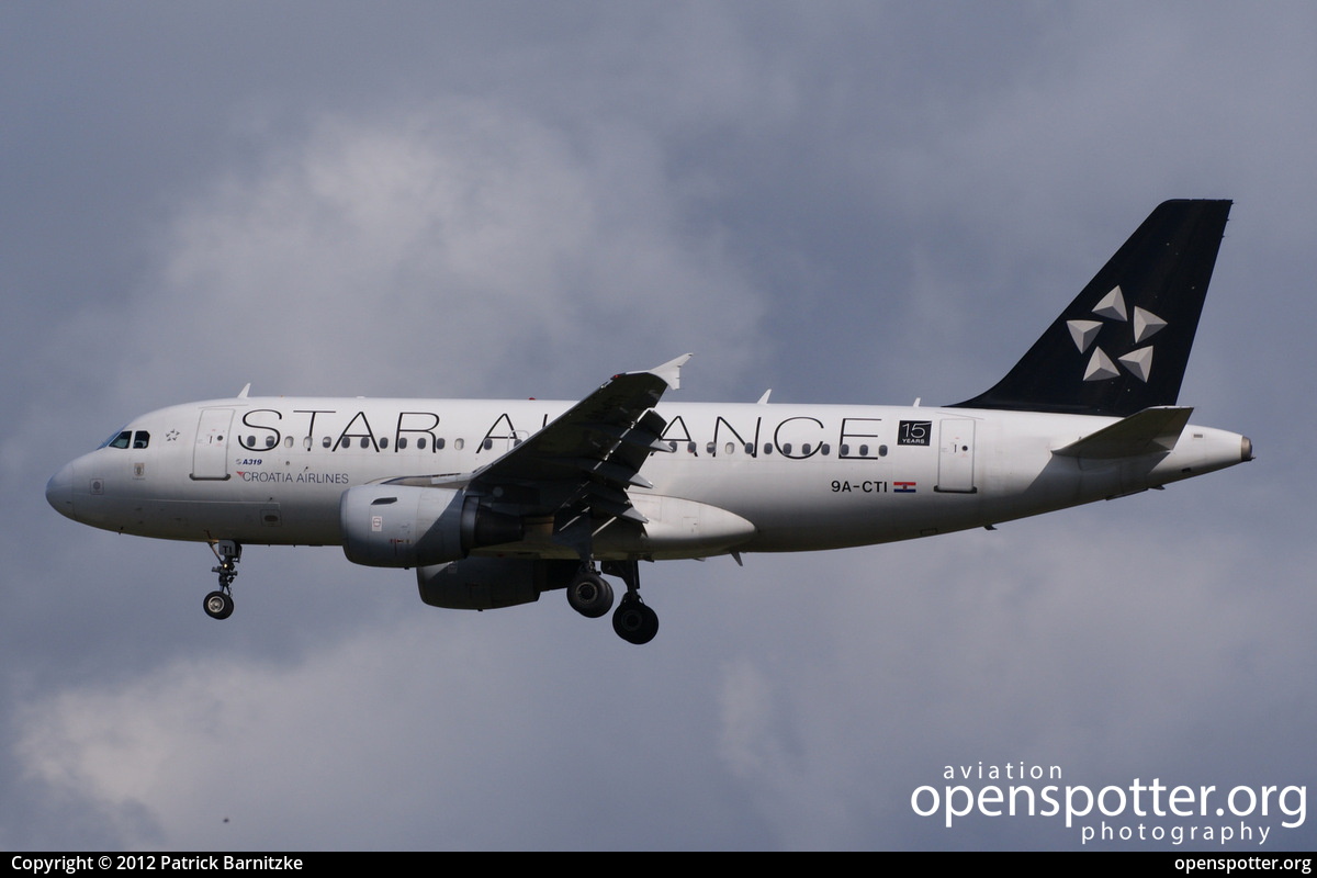 9A-CTI - Croatia Airlines Airbus A319-112 at Frankfurt International Airport (FRA/EDDF) taken by Patrick Barnitzke | openspotter.org | ID: 3580