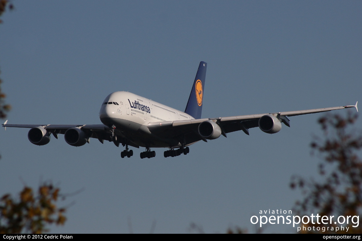 D-AIMG - Lufthansa Airbus A380-841 at Frankfurt International Airport (FRA/EDDF) taken by Cedric Polan | openspotter.org | ID: 4715