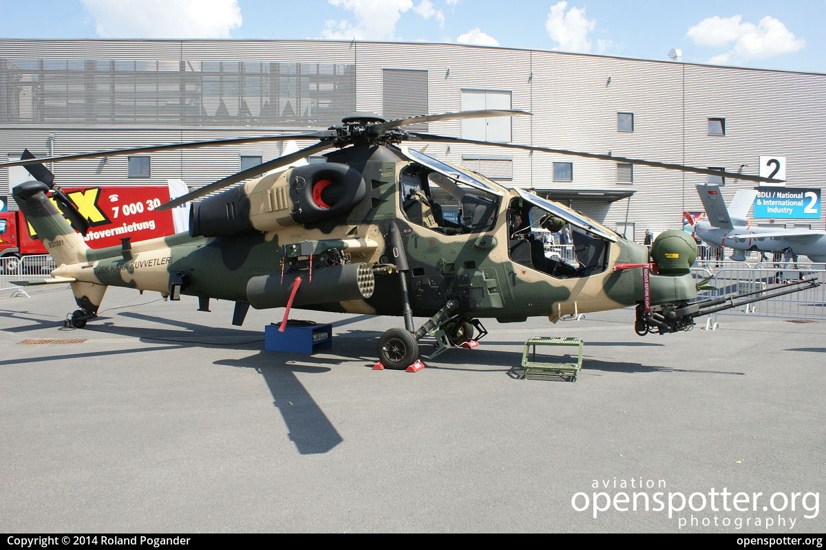 BG1001 - Turkish Air Force AgustaWestland (TUSAS) T-129A ATAK at Berlin-Schönefeld International Airport (SXF/EDDB) taken by Roland Pogander | openspotter.org | ID: 57360
