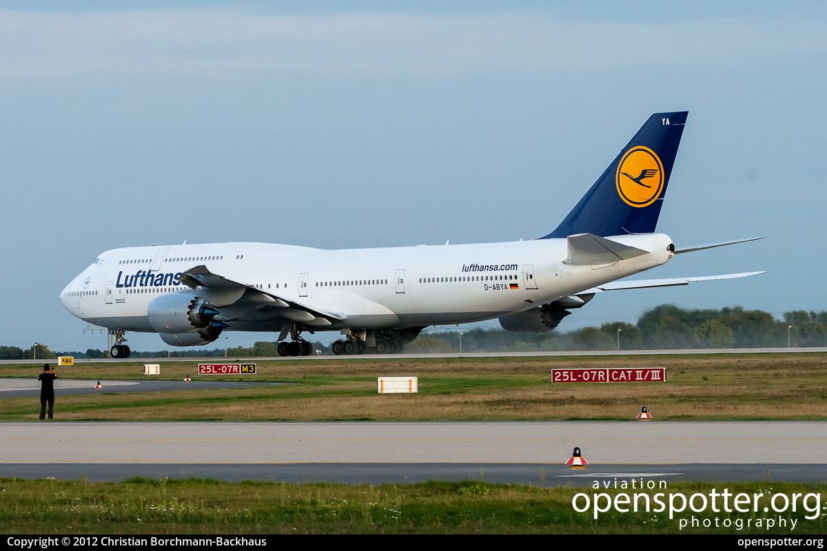 D-ABYA - Lufthansa Boeing 747-830 at Berlin-Schönefeld International Airport (SXF/EDDB) taken by Christian Borchmann-Backhaus | openspotter.org | ID: 4185
